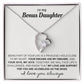 Forever Love Necklace with Custom Message Card for Bonus Daughter WHTE